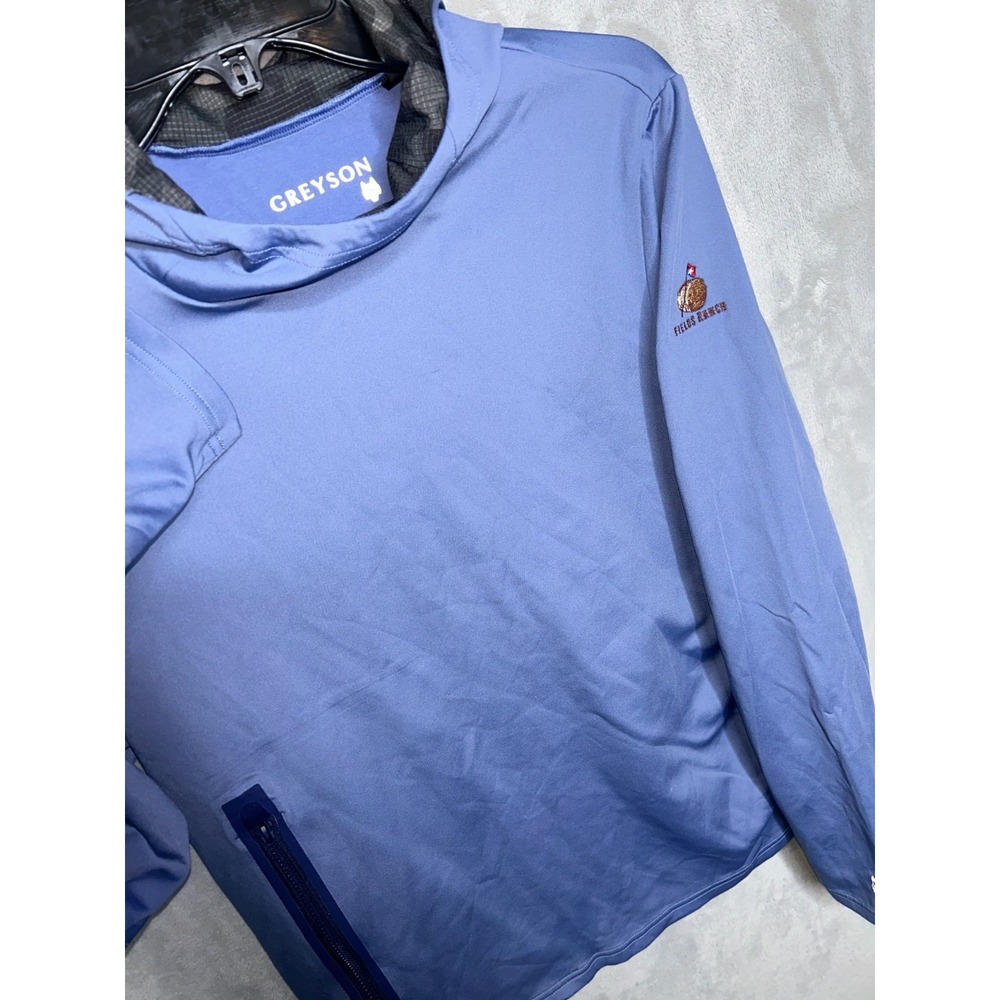 Greyson x Fields Ranch Men's S 1/4 Zip Performance Pullover Sport Camo blue